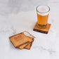 Save Water Drink Beer Rustic Olive Wood Coasters - Vispro Designs