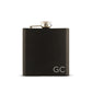 Personalized Engraved Black Hip Flask Wedding Gift - Initials - Vispro Designs