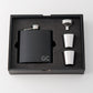 Personalized Engraved Black Hip Flask Wedding Gift - Initials - Vispro Designs