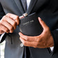 Personalized Engraved Black Hip Flask Wedding Gift - Thirst Aid Engraving - Vispro Designs