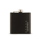 Personalized Engraved Black Hip Flask Wedding Gift - Groom Vertical - Vispro Designs