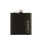 Personalized Engraved Black Hip Flask Wedding Gift - Vertical Best Man - Vispro Designs