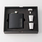 Personalized Engraved Black Hip Flask Wedding Gift - Groomsman Vertical - Vispro Designs