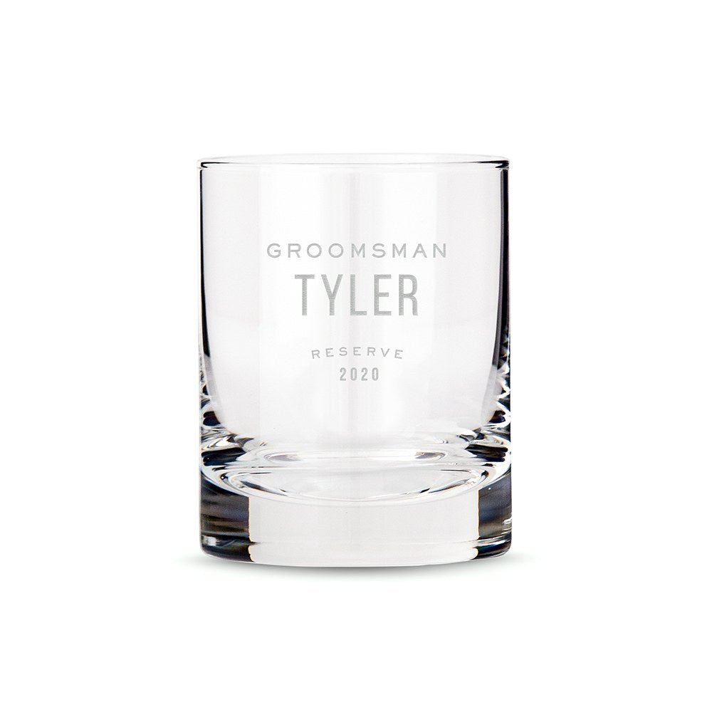 Personalized Whiskey Glass - Groomsman - Vispro Designs