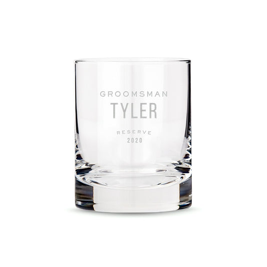 Personalized Whiskey Glass - Groomsman - Vispro Designs