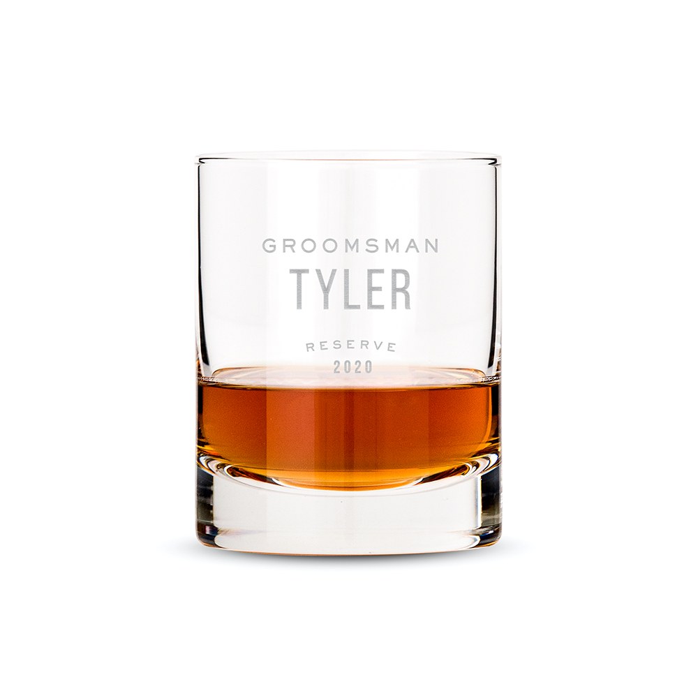 Personalized Whiskey Glass - Groomsman - Vispro Designs