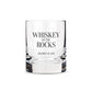 Personalized Whiskey Glasses With Whiskey Rocks Print - Vispro Designs