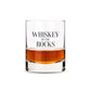 Personalized Whiskey Glasses With Whiskey Rocks Print - Vispro Designs