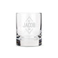 Personalized Whiskey Glass - Diamond Emblem - Vispro Designs